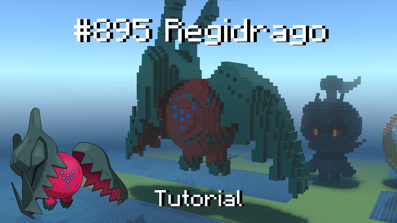 How to build a Pok&eacute;mon Regidrago statue in Minecraft (Tutorial)
