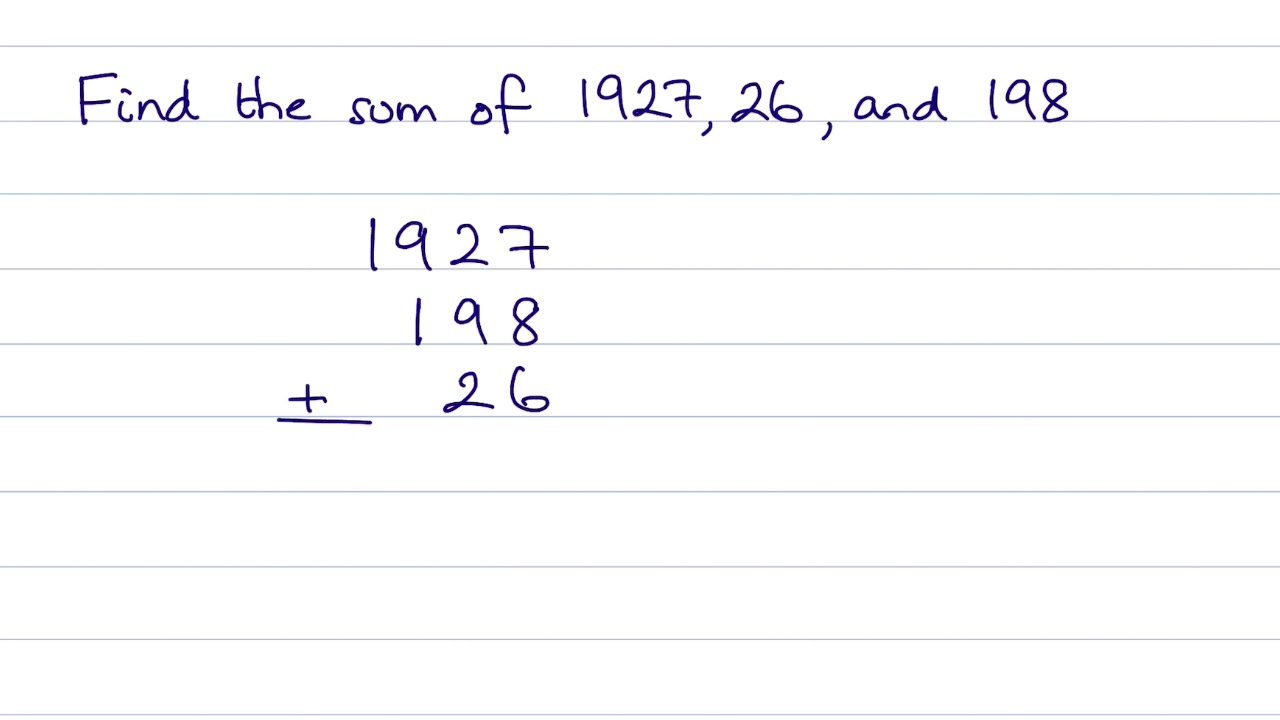 How to find the sum of 3 numbers