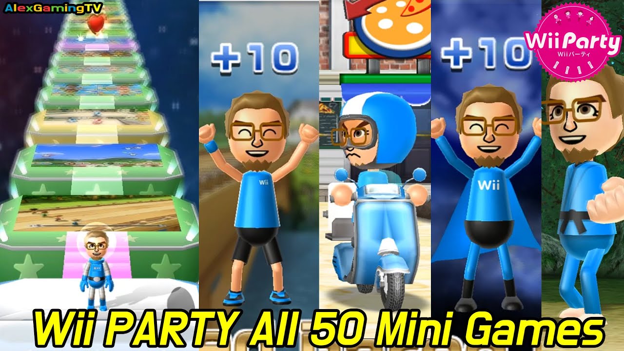 Wii Party - All 50 Mini Games Solo, 챌린지로드 (Eng Sub) Player AlexGaming