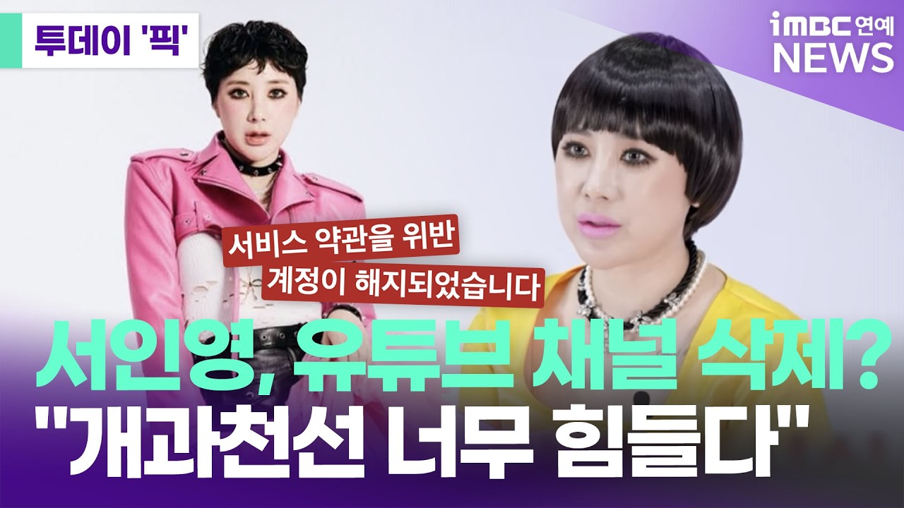 서인영, 유튜브 채널 삭제되자 
