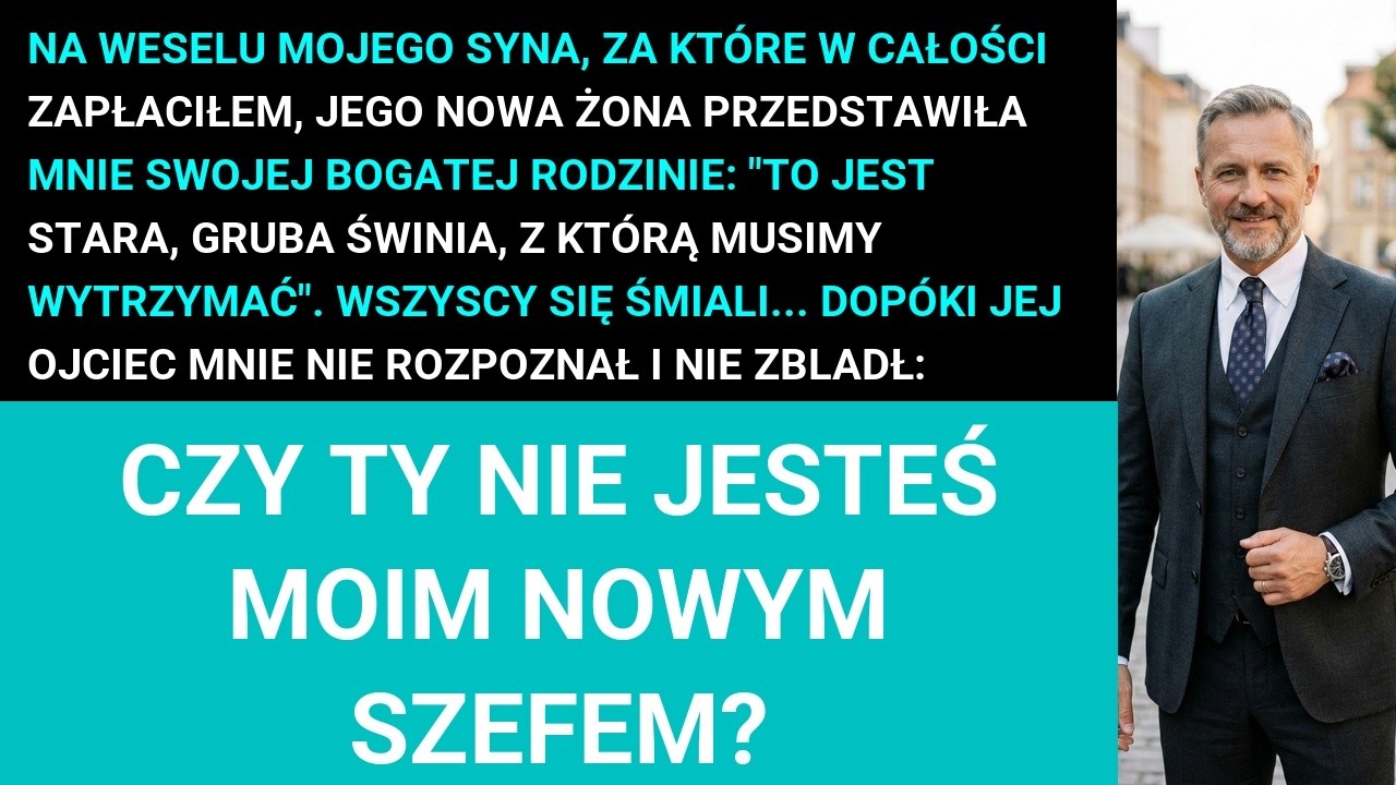 Moja synowa nazwała mnie świnią na weselu mojego syna” – a potem odkryła, że jestem nowym dyrektorem