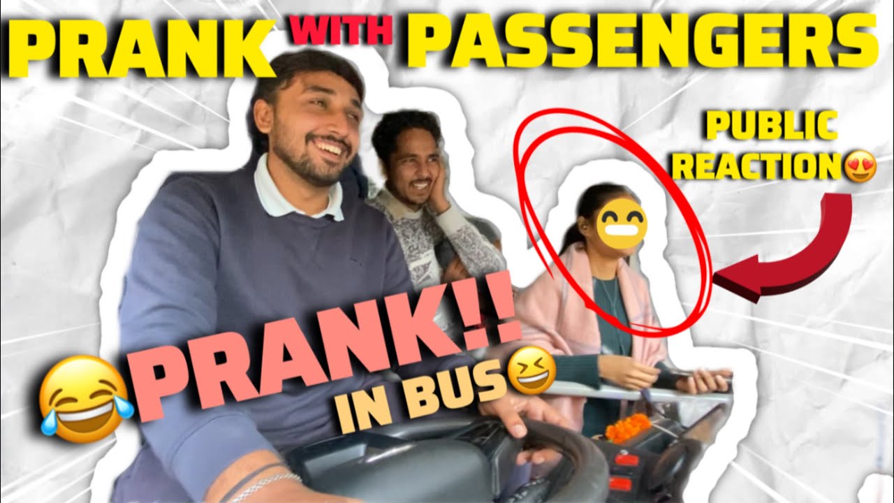 Prank With Passengers in Bus 🤣Public Reaction!! 😂