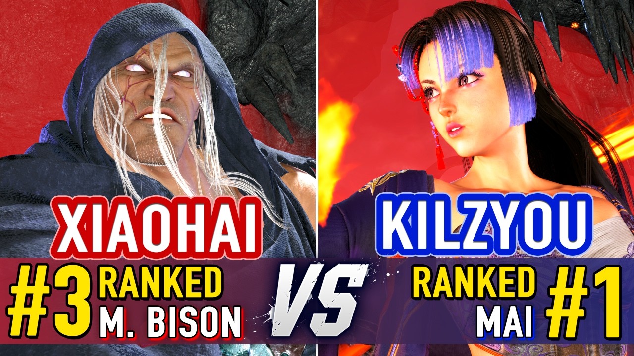 SF6 🤜 XIAOHAI (#3 Ranked M.Bison) vs KILZYOU (#1 Ranked Mai) 🤛 SF6 High Level Gameplay