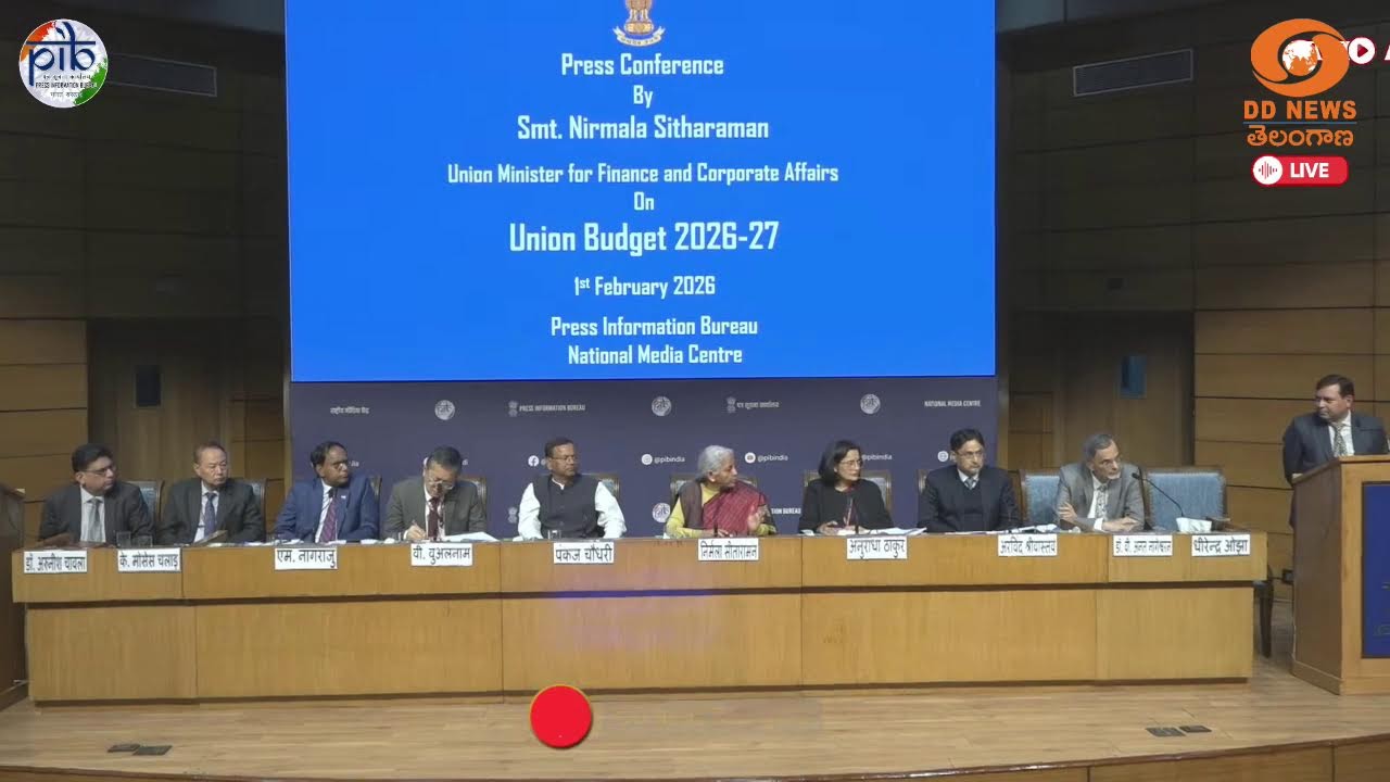 🔴LIVE: Union Budget 2026-27: Post-Budget Conference by Union Finance Minister Nirmala Sitharaman