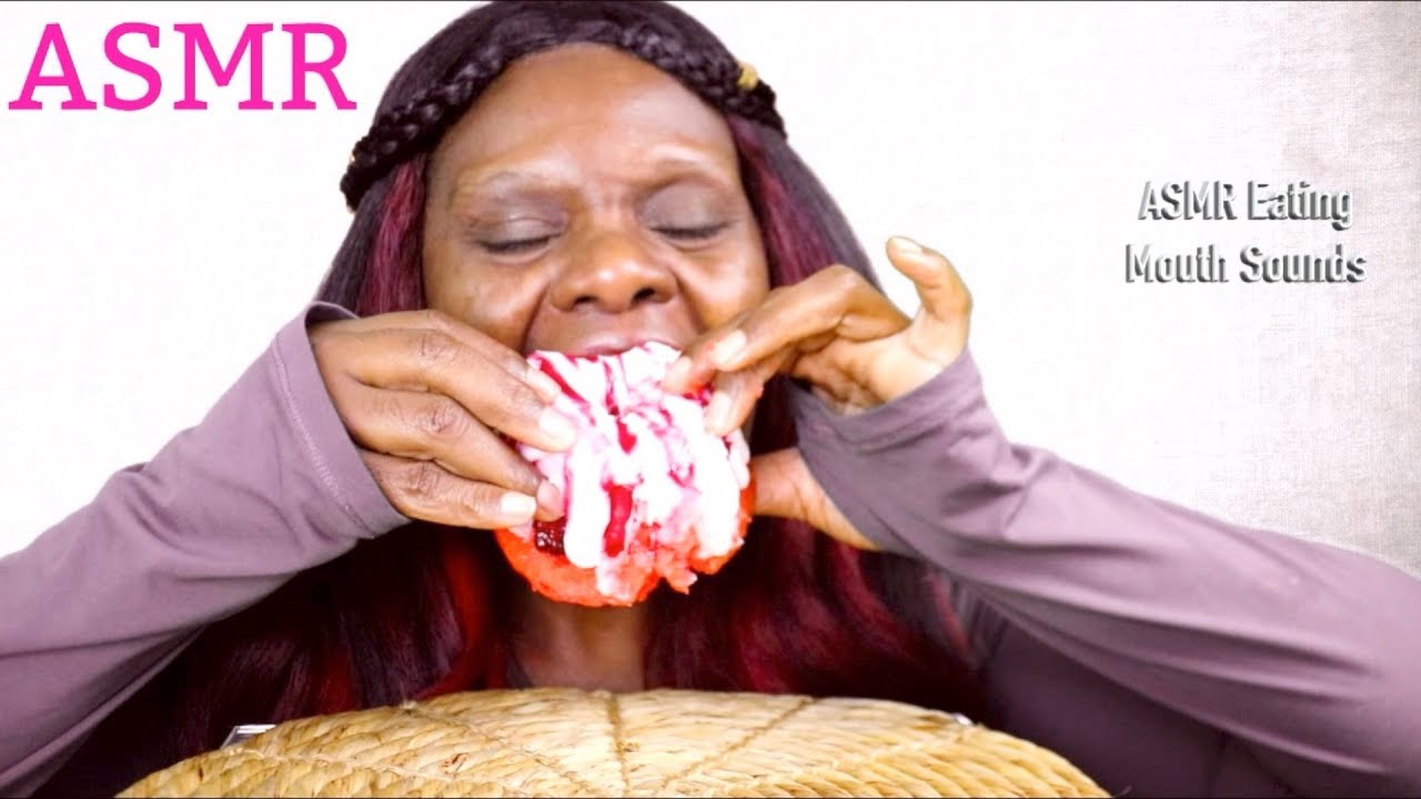 Positivity ASMR Eating Sounds Huge Bun Cake