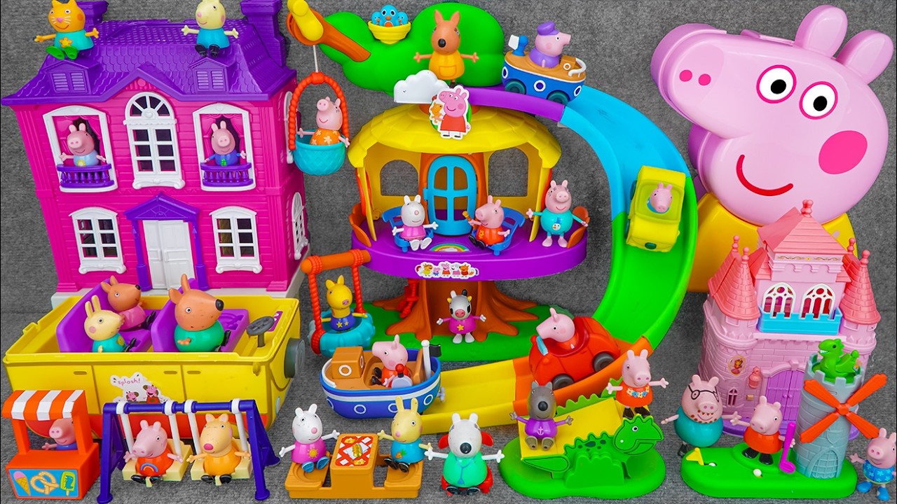 Peppa Pig ASMR | Satisfying with Unboxing Cute Peppa Pig Pink House Playset | Review Toys ASMR