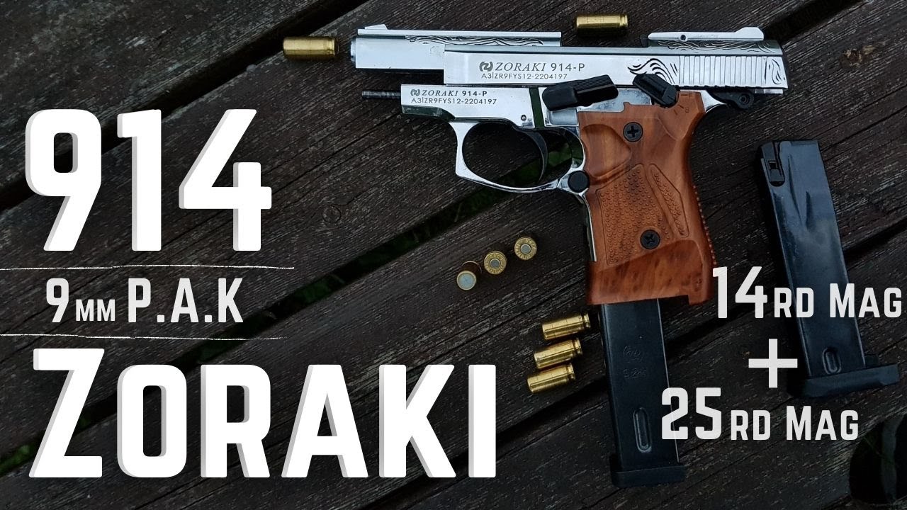 Zoraki 914 in 9mm P.A.K. +25rd Mag