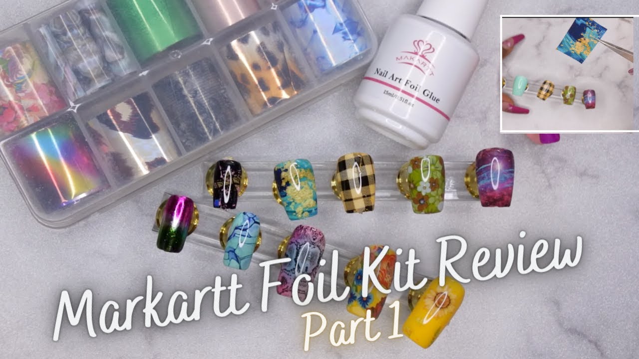 Makartt Nail Foil Kit Review Part 1 | How to Apply Nail Foils (Detailed) | Shein Foils | YN Foils