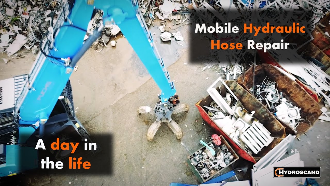 Mobile Hydraulic Hose Repair with Oli at Hydroscand UK