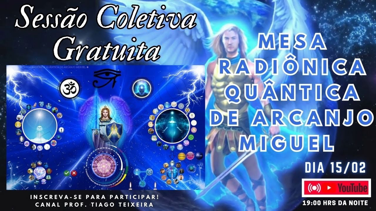 Sessão Coletiva Gratuita na Mesa Radiônica Quântica de Arcanjo Miguel + Aula Sobre o Carnaval