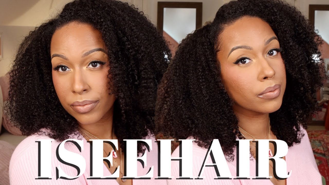 CROCHET ILLUSION METHOD FOR THE FIRST TIME! | AFRO CURLY V PART WIG | ft. ISEEHAIR