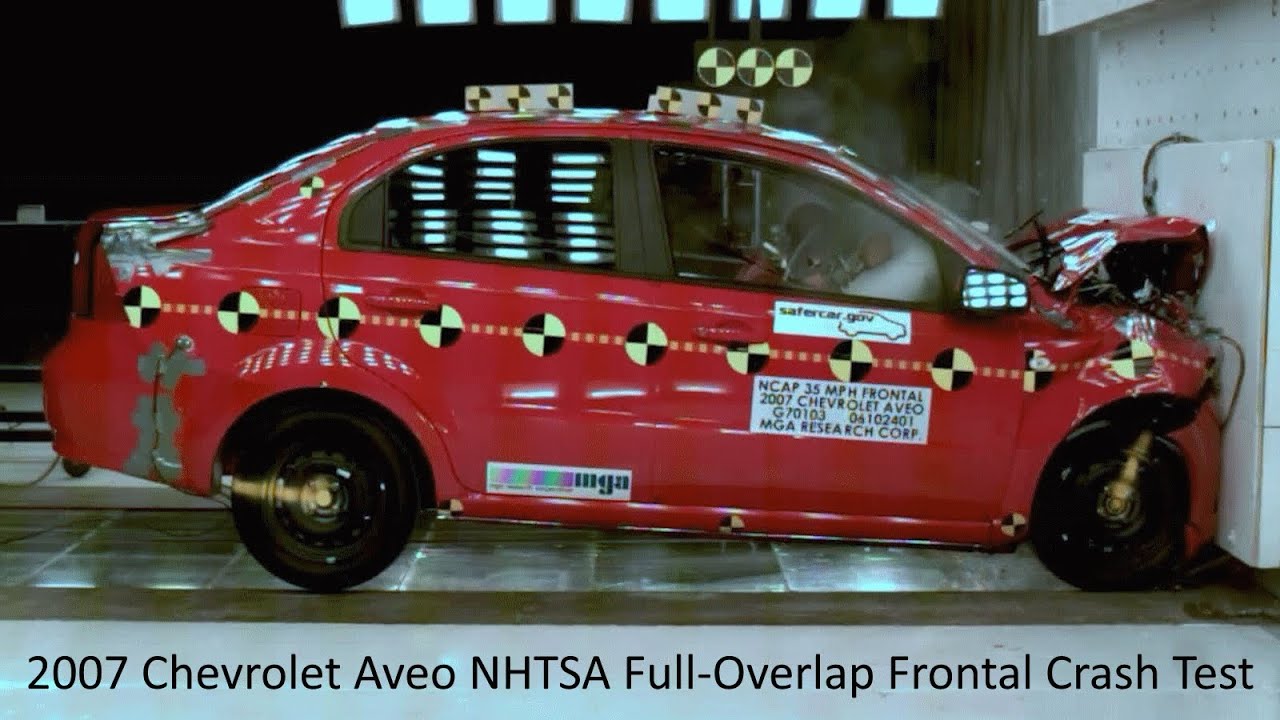 2007-2011 Chevrolet Aveo / Pontiac G3 / Wave Sedan NHTSA Full-Overlap Frontal Crash Test
