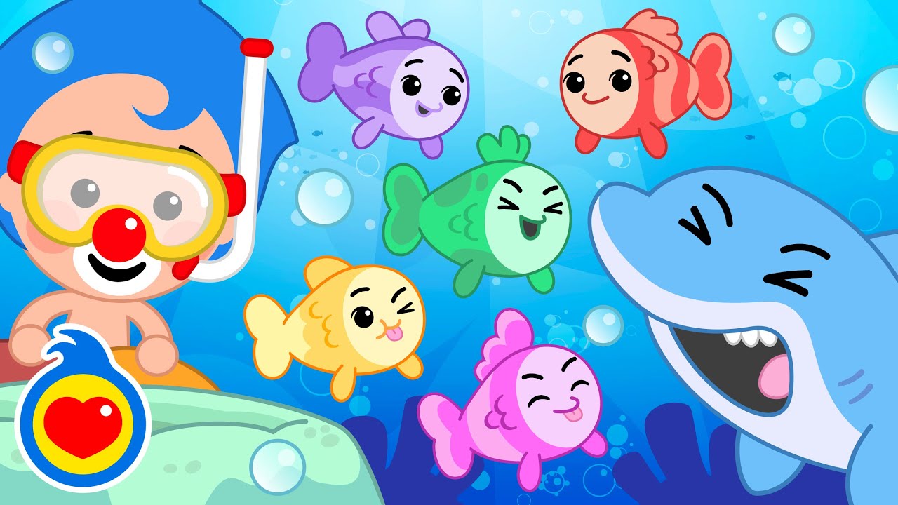 Cinco Pececitos 🐟 Canciones Infantiles | Plim Plim
