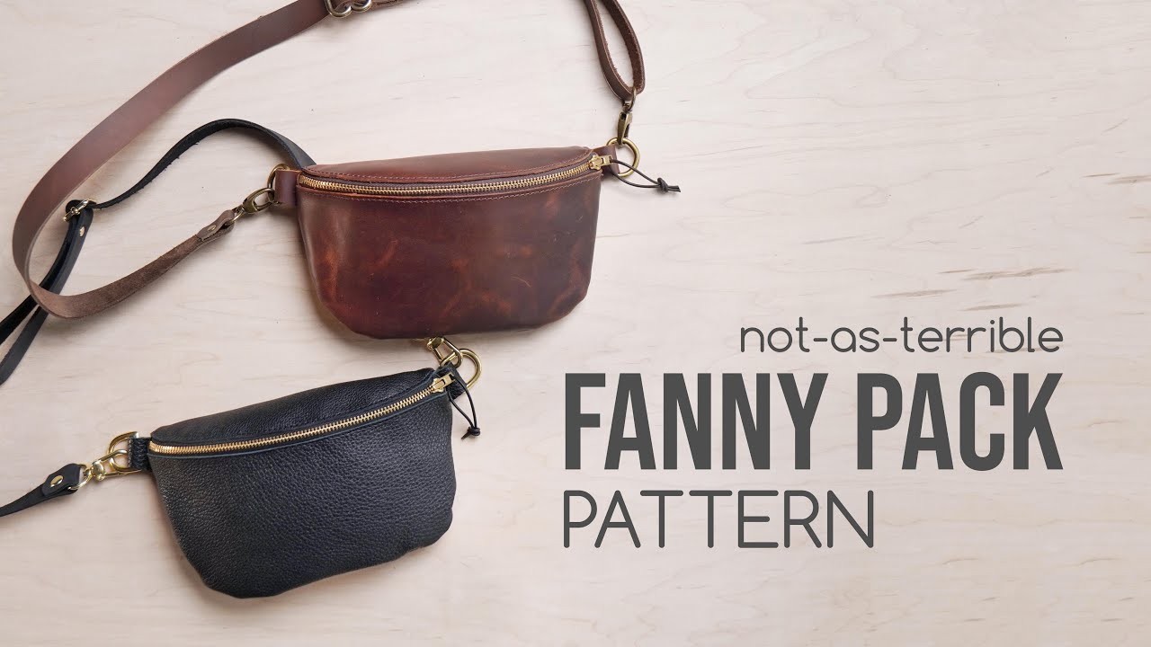 Making a leather FANNY PACK - NEW & Improved Pattern!