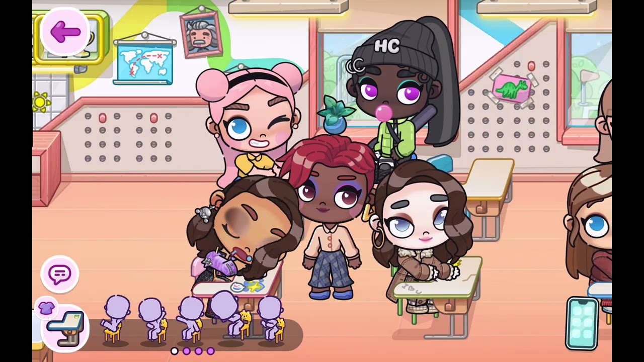 Il y a des nouvelles  élèves  dans avatar world 