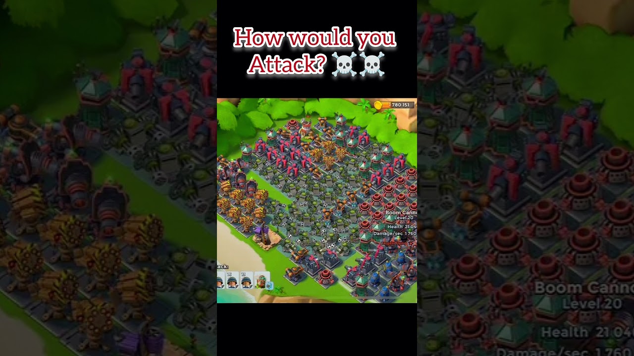 How would you attack this base in Boom Beach #shorts #boombeach