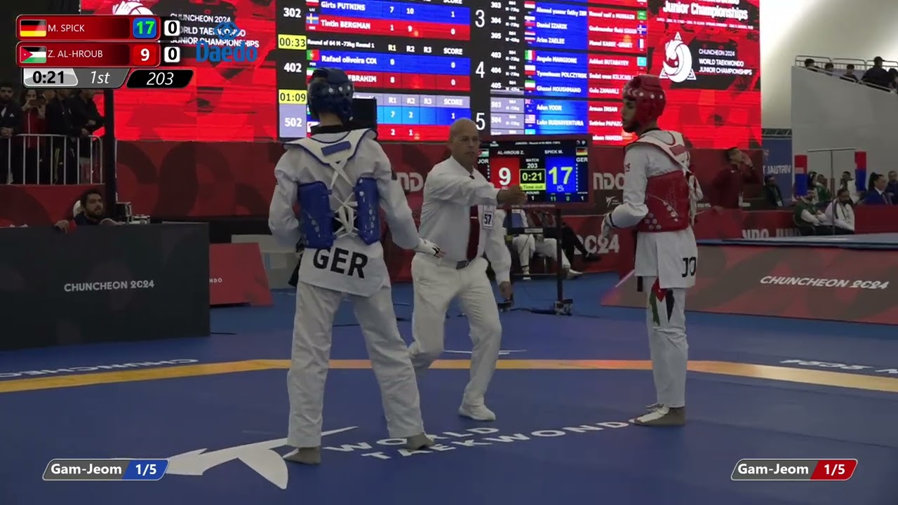 203 Round of 64 Men  73kg GER M  SPICK JOR Z  AL HROUB