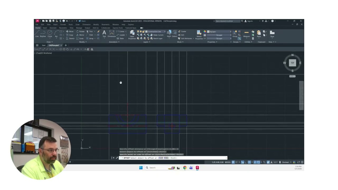AutoCAD Drawing 5-3 Bearing Base