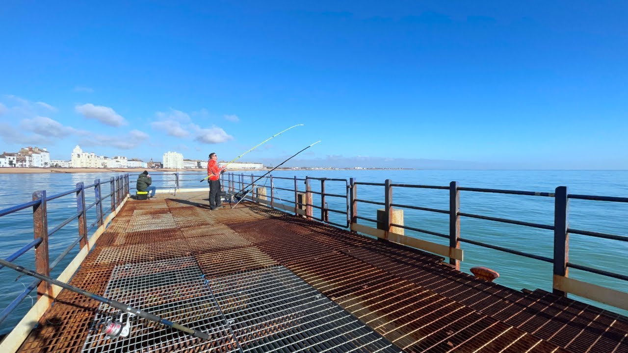 PIER Fishing from Eastbourne, England.