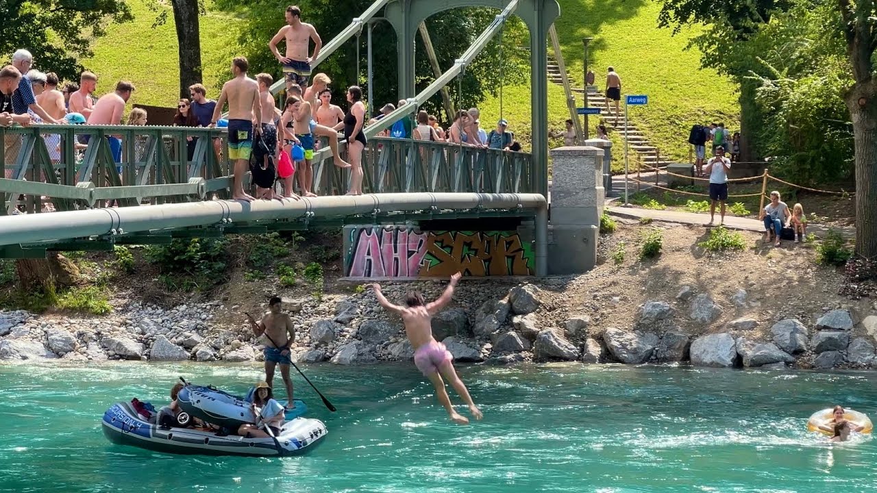Switzerland🇨🇭Aare River || Swimming || Travel Guide