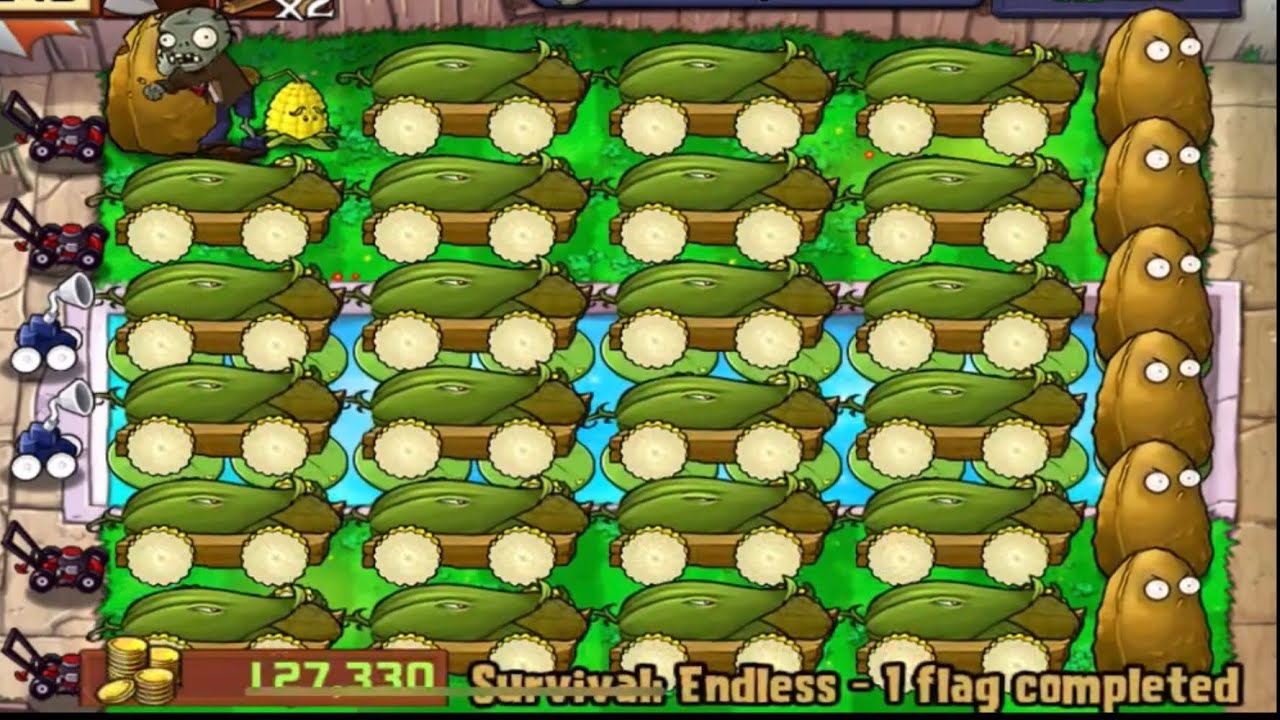 24 Cob Cannons VS Survival Endless Zombies! (Working 2022 Glitch)