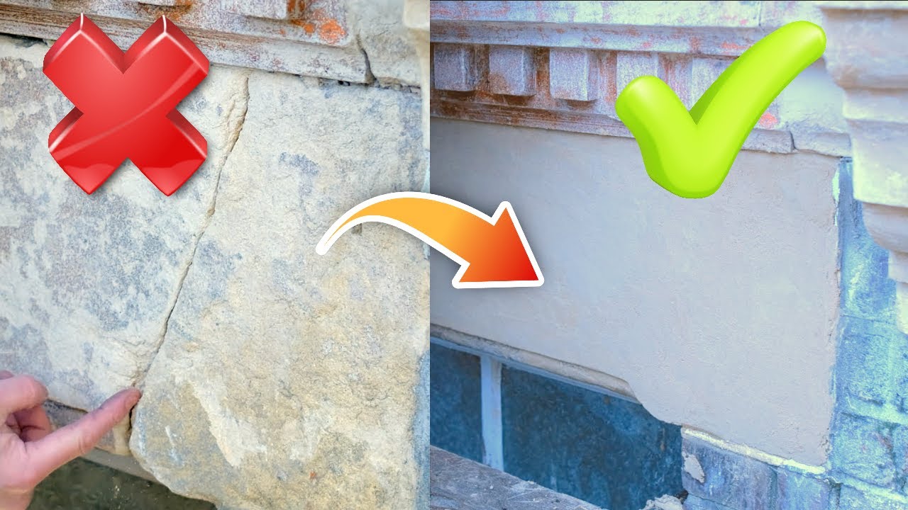 MAJOR CRACK!!!   Lintel RESTORATION ! Masonry repair.