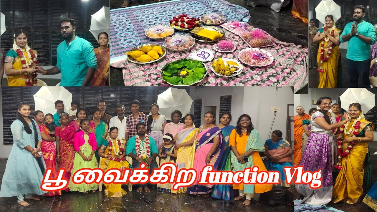 Poo Vaikkura Function Vlog               பூ வைக்கிற விழா///function/poo#shivatechtamil#function