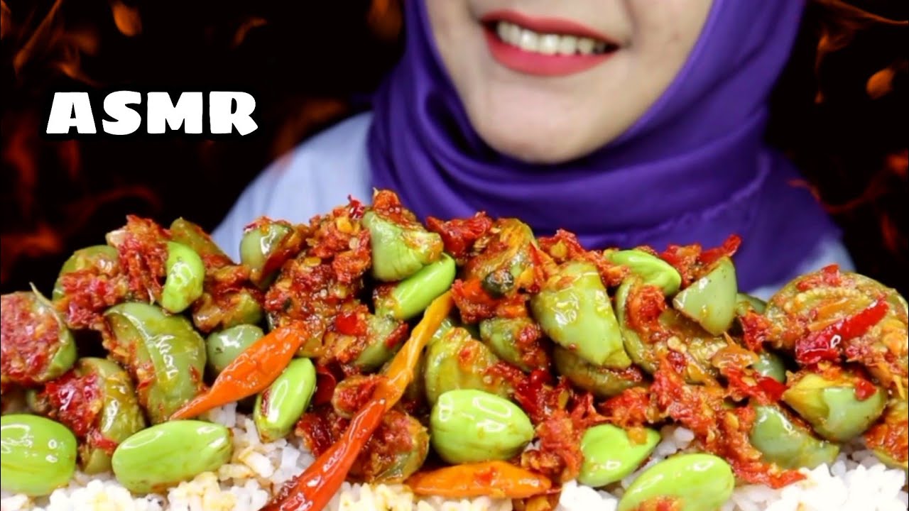 ASMR TERONG HIJAU PETE TUMIS PEDAS || ASMR INDONESIA || EATING SOUND
