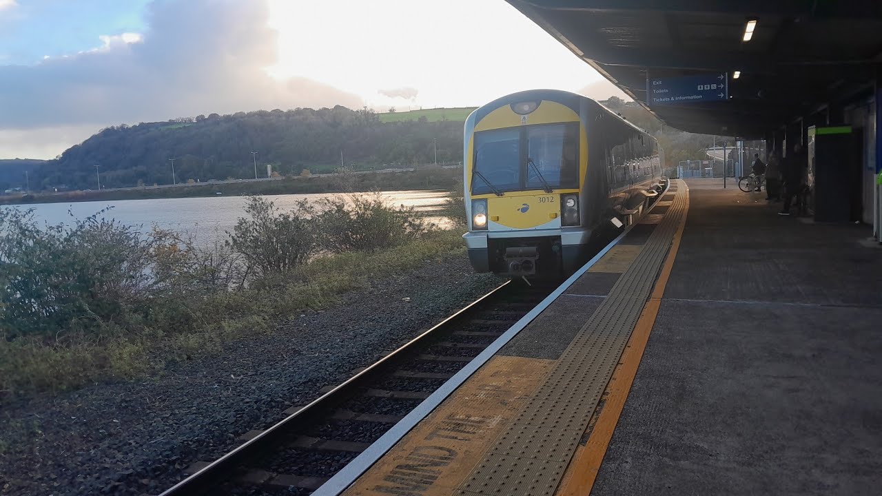 Boarding a train at Larne Town Railway Station 🚉 in Larne in County Antrim