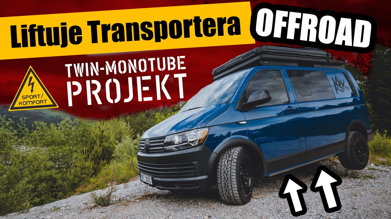 Liftujeme Transportera T6 plně stavitelným podvozkem | TwinMonotube Projekt