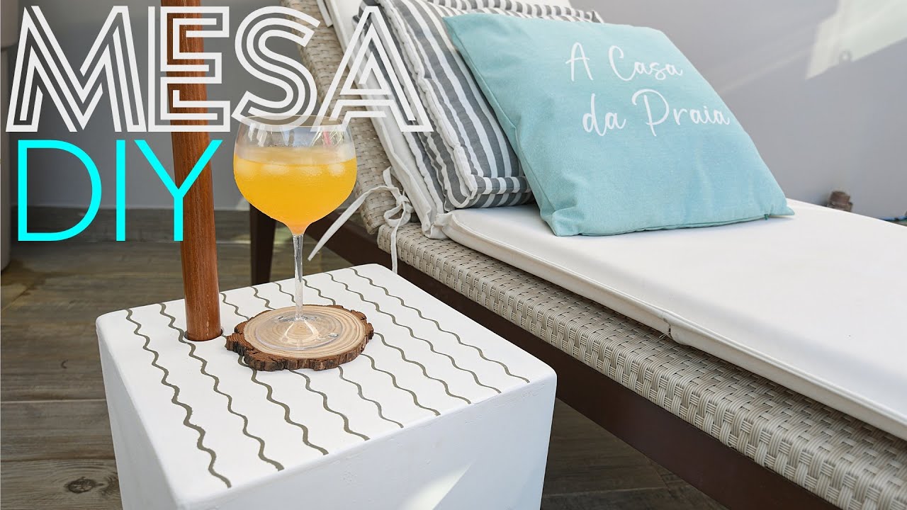 Mesa DIY base para Ombrelone ou Guarda Sol | Decora&ccedil;&atilde;o Gastando Pouco