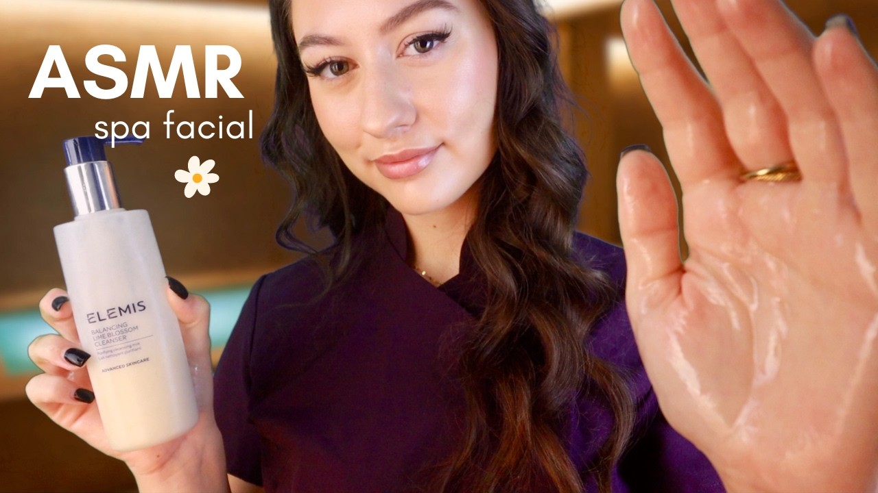 ASMR Cooling Facial & Spa Massage For DEEP Sleep 🌺  ~ soft spoken