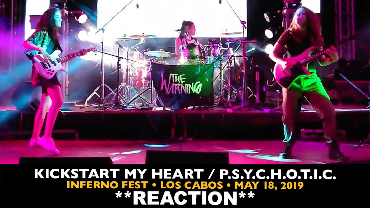 Musicians REACT to The Warning: Kickstart My Heart, PSYCHOTIC (Inferno Fest May 18 2019)