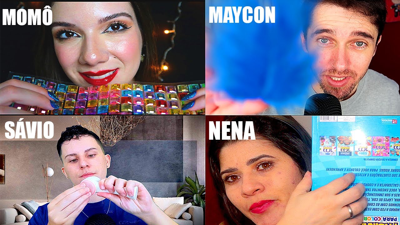 OS MELHORES DO ASMR EM UM VÍDEO 📹 MAYCON SAGAZ ○ SÁVIO ASMR ○ MONIQUE COLIN ○ NENA MARIA 😴