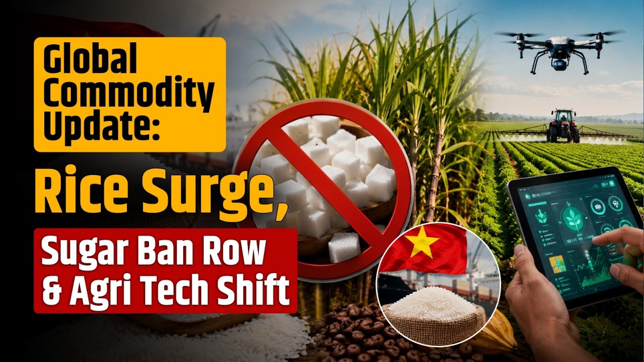 Global Commodity Update: Vietnam Rice Surge, Sugar Ban Row & Agri Tech Shift