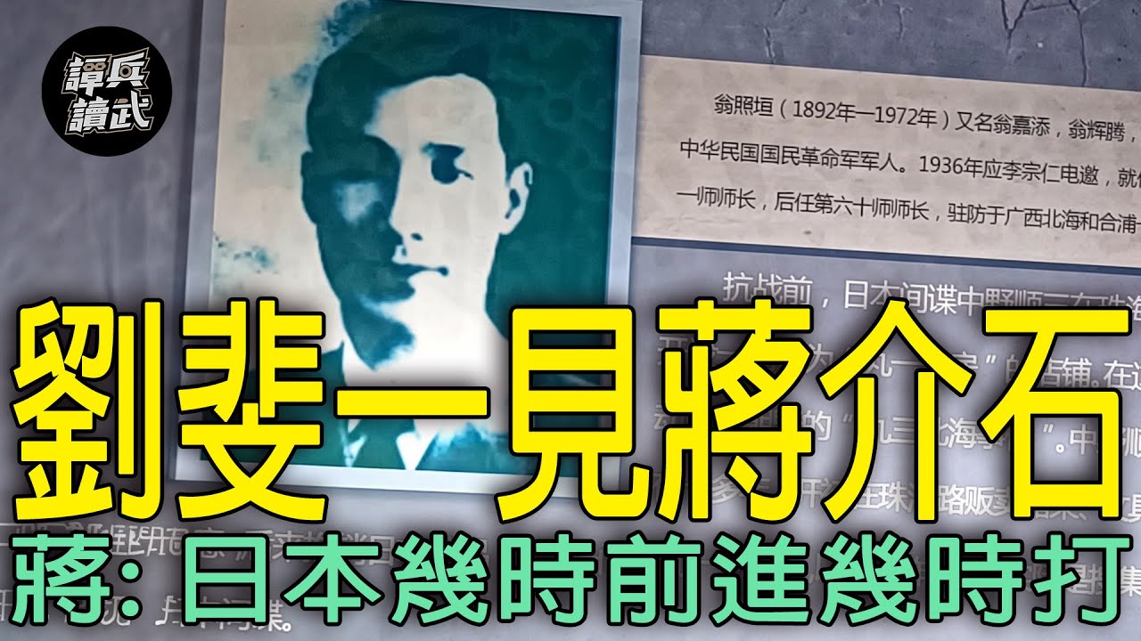 蔣介石首次約見劉斐談抗日　鬆口「日本幾時前進就幾時打」｜譚兵讀武EP220精華