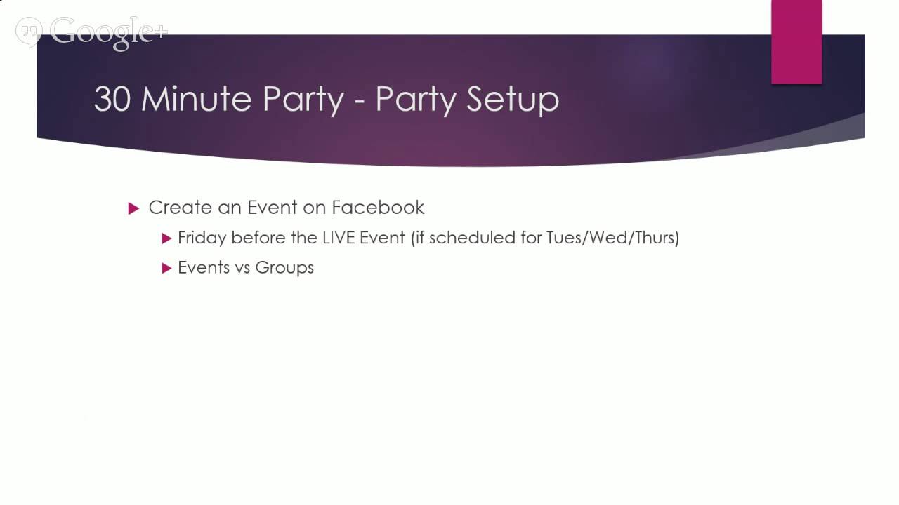 Virtual Party Training
