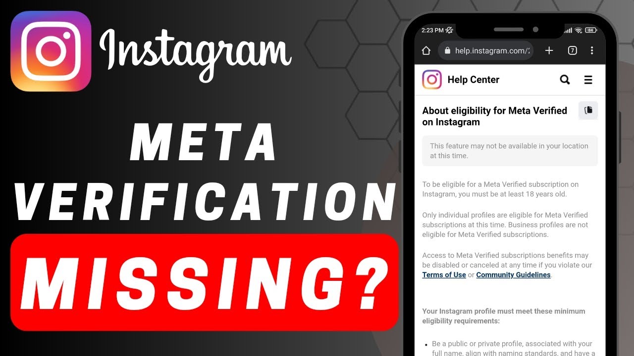 How to Fix Meta Verification Not Available On Instagram