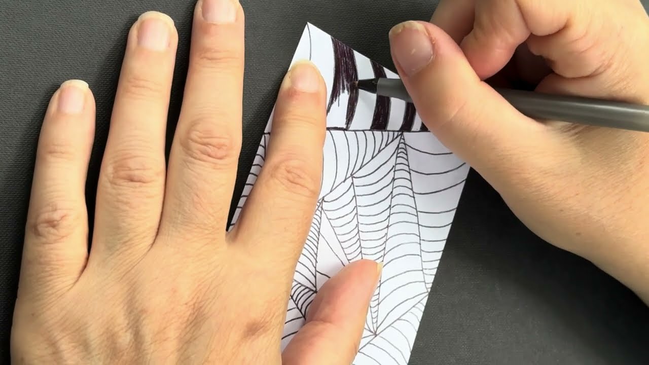 Doodle to Feel Centered – Black and White Study 9