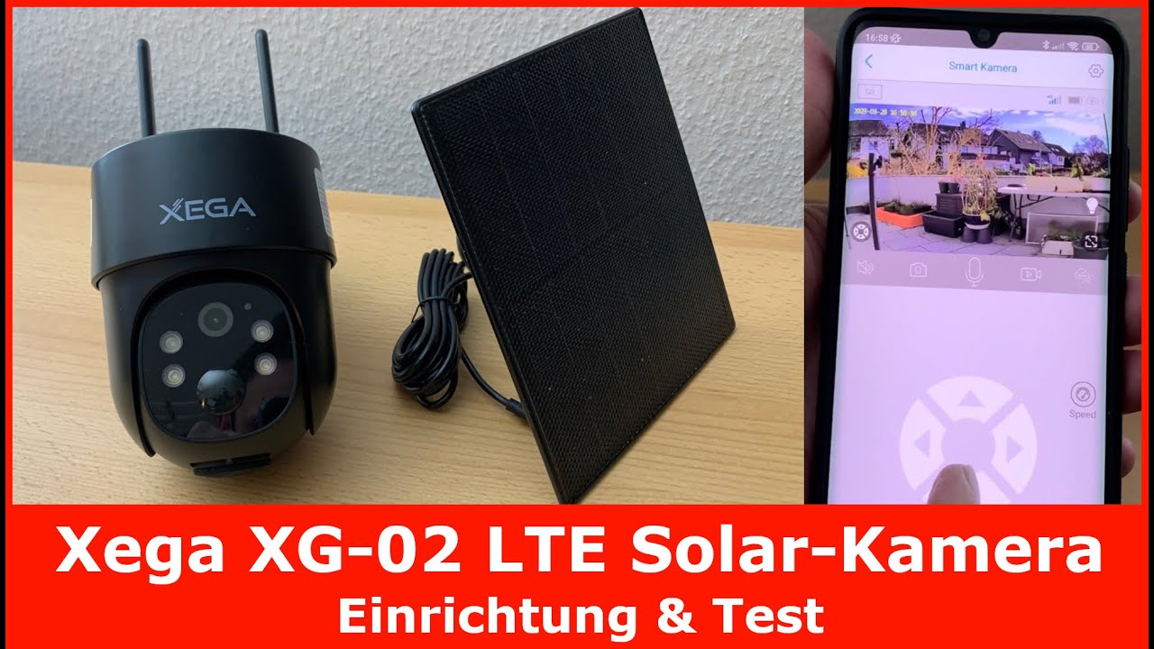 Xega XG-02 3G/4G LTE Solar Überwachungskamera || Einrichtung & Test (HD & kabellos)