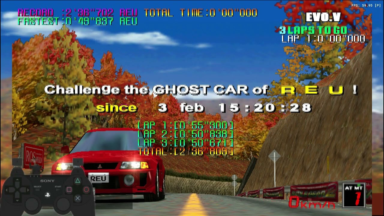 Taito Battle Gear 2 - Time Attack - Course 3 Forward - Mitsubishi Evo 5