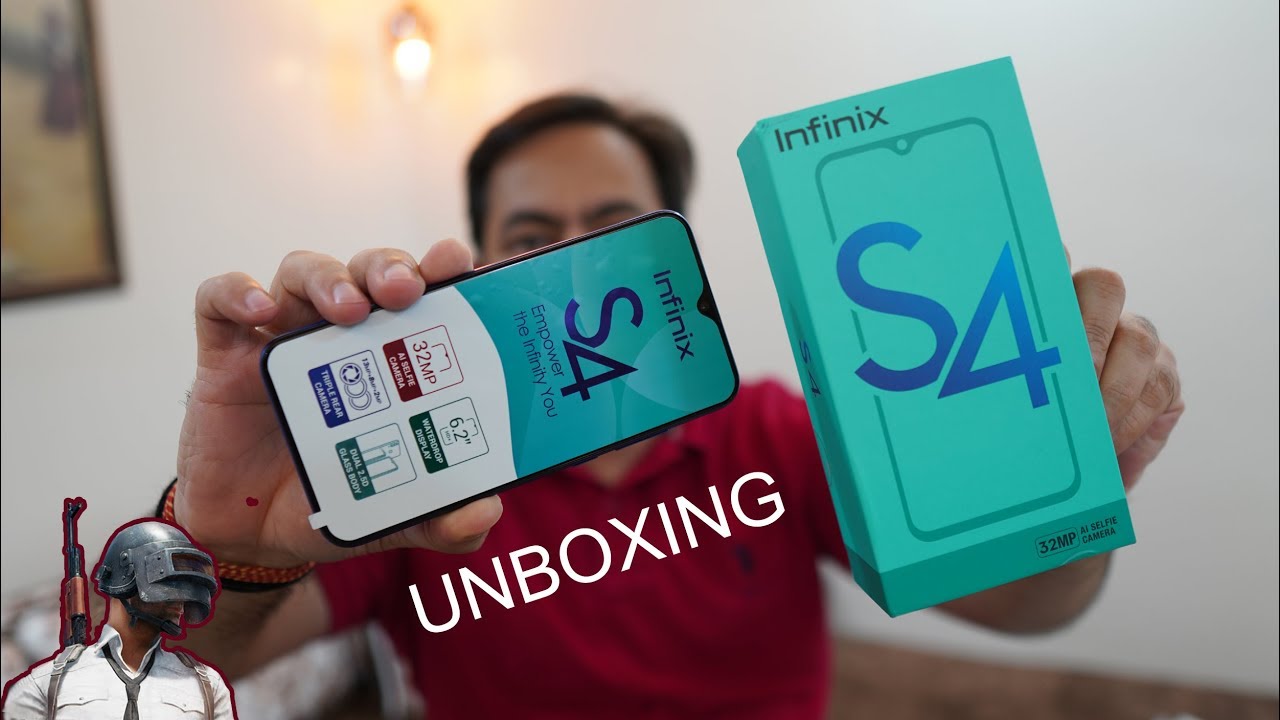 Infinix S4 unboxing and first impression, PUBG GamePlay, the 32MP selfie camera phone for Rs. 8999