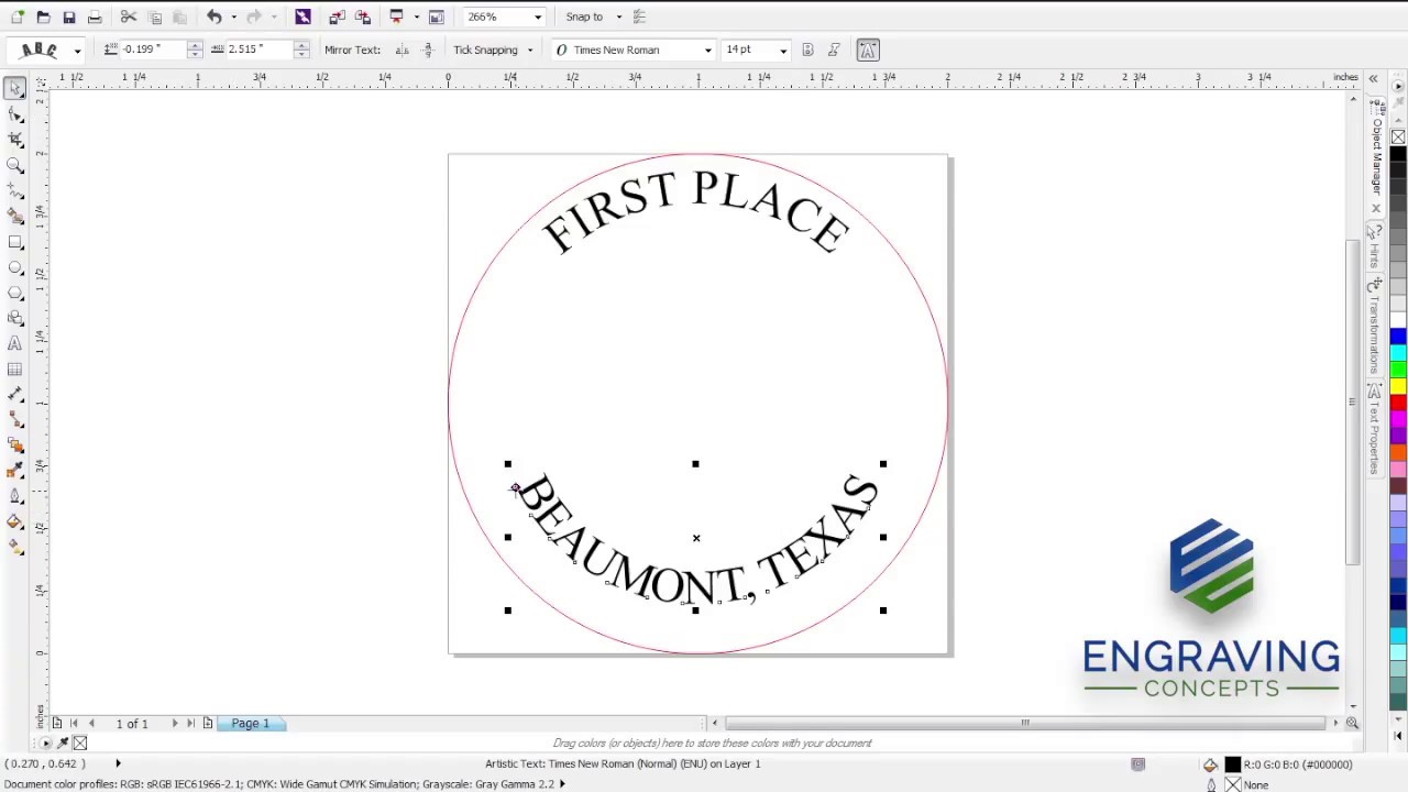 CorelDRAW X7: Fit Text to Path