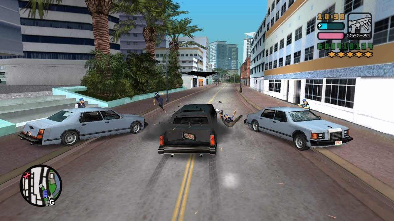 GTA Vice City Stories 6 Star Police Shootout + Escape