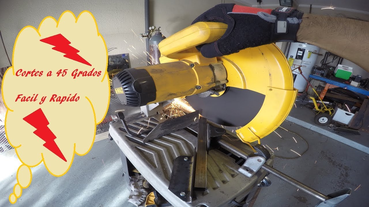 Como Hacer cortes a 45 Grados en metal / shop saw modification to cut 45 degree