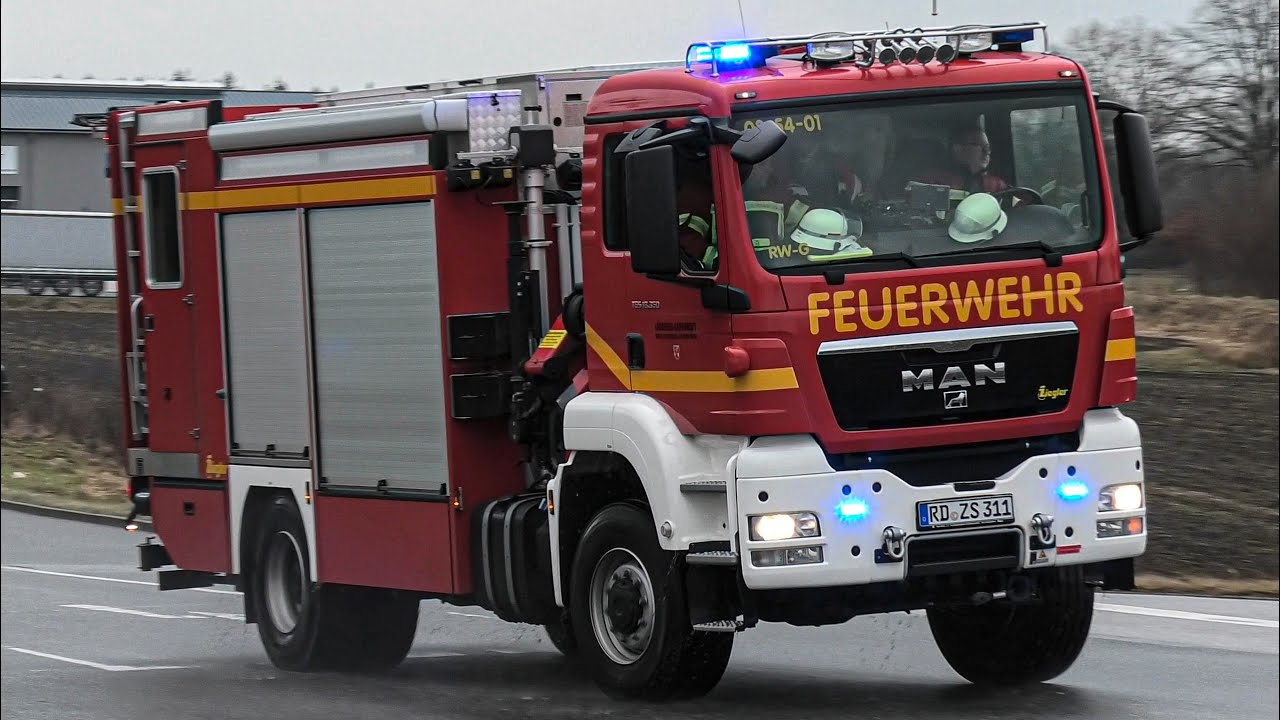 [Blausäure Austritt auf Wertstoffhof!] Einsatzfahrten Löschzug-Gefahrgut Rendsburg-Eckernförde!