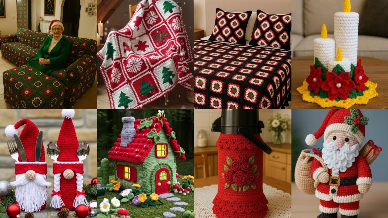 Most beautiful & attractive crochet handmade items and ideas|Christmas decor|Home decor ideas part 4
