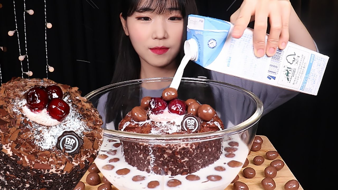 JMT😍우유에 말아먹는 진하디 진한 초코 아이스크림 케이크 먹방 MILK with CHOCOLATE ICE CREAM CAKE, CHOCOLATE BALLS MUKBANG ASMR
