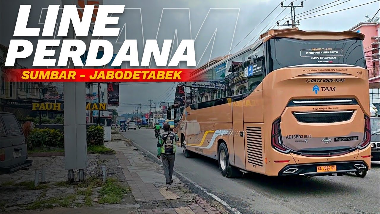 LINE PERDANA DARI SUMBAR‼️INFO HARGA TIKET BUS TAM 