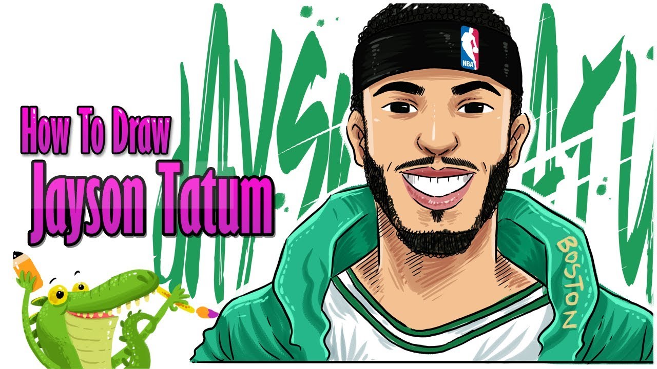 how to draw Jayson Tatum